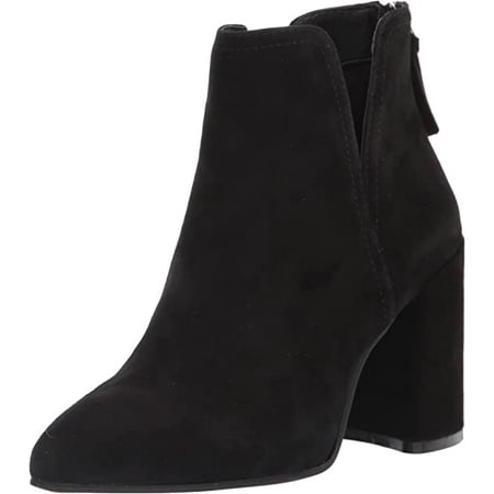 

Steve Madden Thrived Black Suede Block Heel Pointed Toe Ankle Fashion Boots (Black Suede 8)