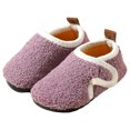 thumbnail image 2 of Pantuflas forro polar rizado fdgzhd (largo interior 20 5 cm en talla 34-35) Morado, 2 of 8