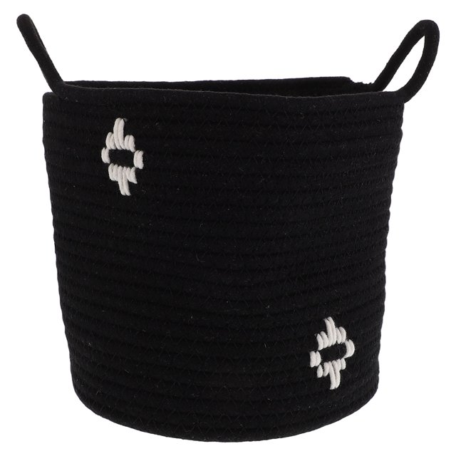 unbranded Cesta De Con Asas Para Almacenamiento Y Organización En Y Dormitorio Color Negro
