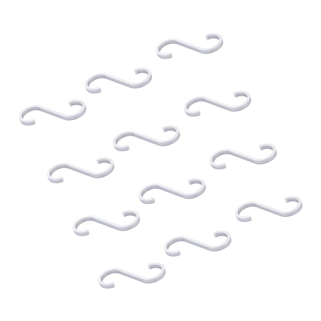 Billuyoard 12 ganchos en forma de S, fijador colgante sencillo, estante de almacenamiento, soporte organizador, colgador de ropa, perchas para artículos Accesorios de baño Plata Billuyoard HA025629-02