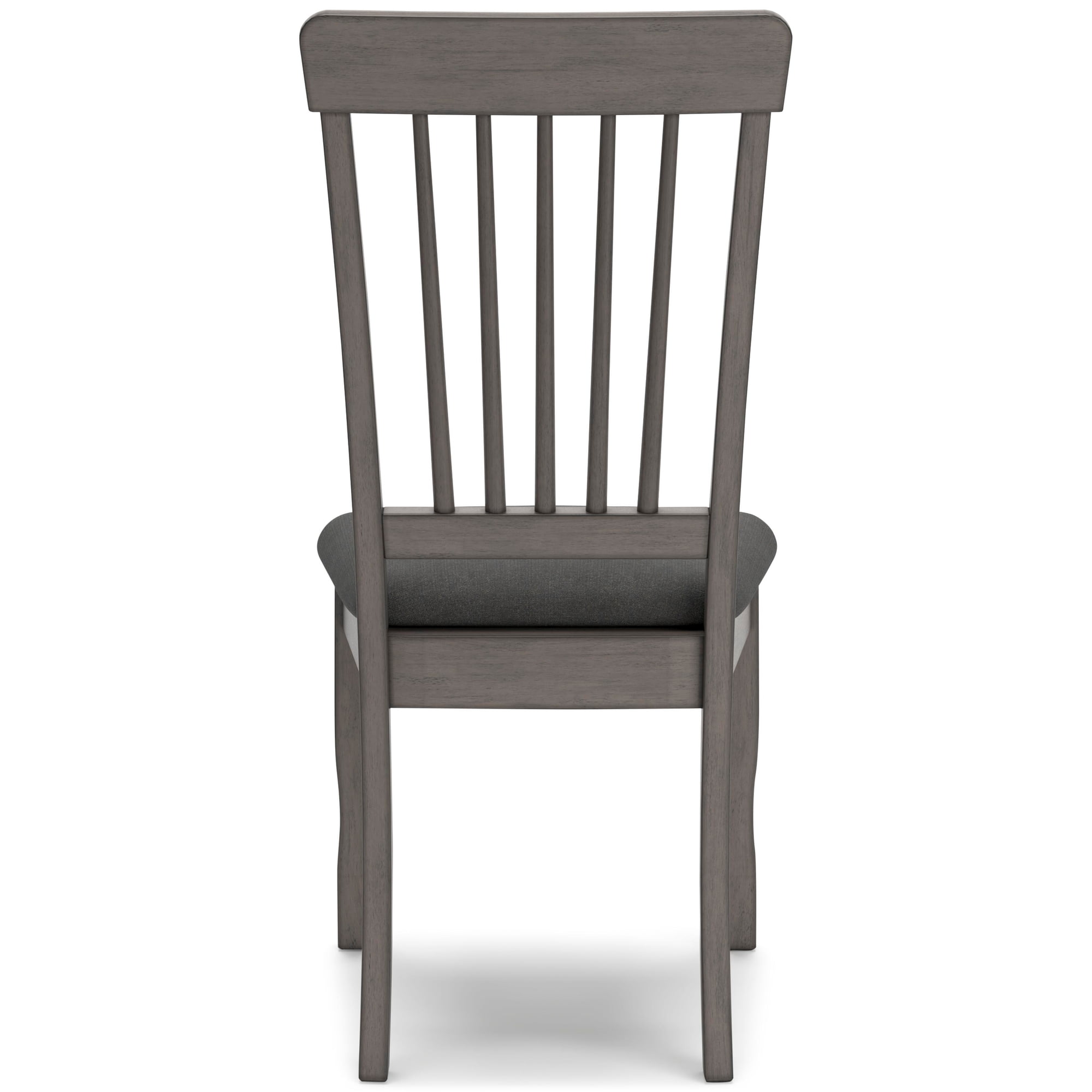Signature Design by Ashley Shullden Upholstered Dining Side Chair Set (2), Gray, Modern Wood Chairs with Cushioned Seats and Spindle Back