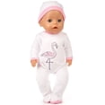 thumbnail image 2 of Babysbule 16-18 inch Reborn Doll Onesie Outfit – Soft Velvet Bodysuit with Hat | Handmade Winter Doll Clothes for Girls | Birthday Christmas Valentine’s Gift for Kids, 2 of 3
