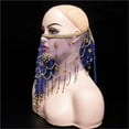 thumbnail image 5 of Belly Dance Face Veil Women Belly Dance Face Veil Tribal Belly Dance Veils For 9 Colors Available, 5 of 7