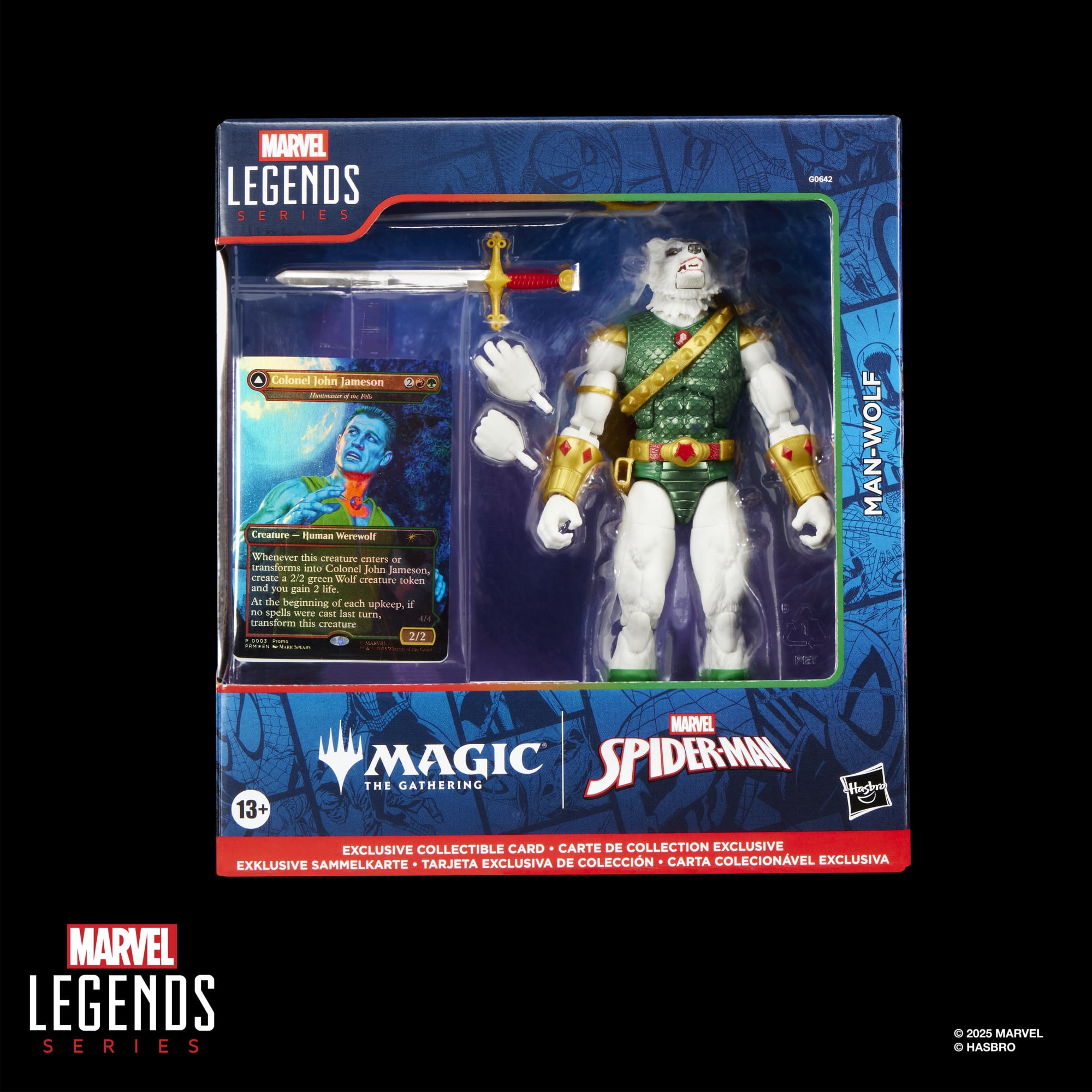 Marvel Legends Series Magic: The Gathering, figurine Man-Wolf avec carte premium exclusive