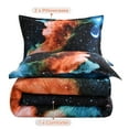 thumbnail image 4 of Btargot 3D Printed Galaxy Outer Space Twin Comforter Set for Kids Teens Boys Girls Orange Microfiber Bed-in-a-Bag, 4 of 10
