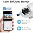 thumbnail image 4 of Solar Security Cameras Wireless Outdoor, 5G&2.4GHz Cameras for Home Security, 2K Solar Outdoor Camera, Color Night Vision, AI Human Detection, 2-Way Talk, Siren Alarms (2-Pack), 4 of 8
