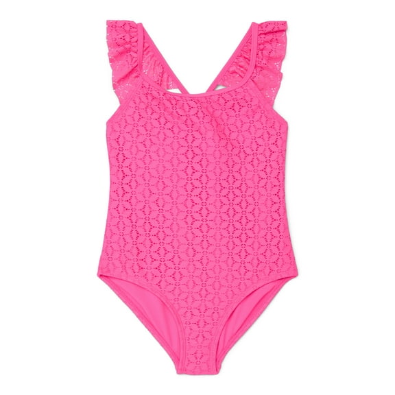 Ocean Gear Girls Flounce One-Piece Swimsuit, Sizes 4-18