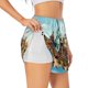 thumbnail image 1 of Balery Iconic Global Landmarks Pantalones cortos deportivos para mujer con forro y dos bolsillos, elásticos, para entrenamiento, gimnasio, yoga-Large, 1 of 7