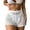 White, variant on yillto Womens Beach Shorts Crochet Hollow out Shorts Summer See Through High Waist Boho Shorts