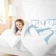 thumbnail image 3 of Erosebridal Blue Bowknot Bedding Comforter Set for Girls, Monogrammed K King Bedding Sets, Reversible 7-Piece, 3 of 6