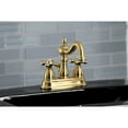thumbnail image 2 of Kingston Brass KB1607AX Heritage 4 in. Centerset Bathroom Faucet, Brushed Brass, 2 of 5