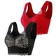 thumbnail image 1 of 2 sujetadores push up de encaje para mujer: bralette de nylon y spandex de talla grande con copa 3/4 para uso informal, 1 of 7