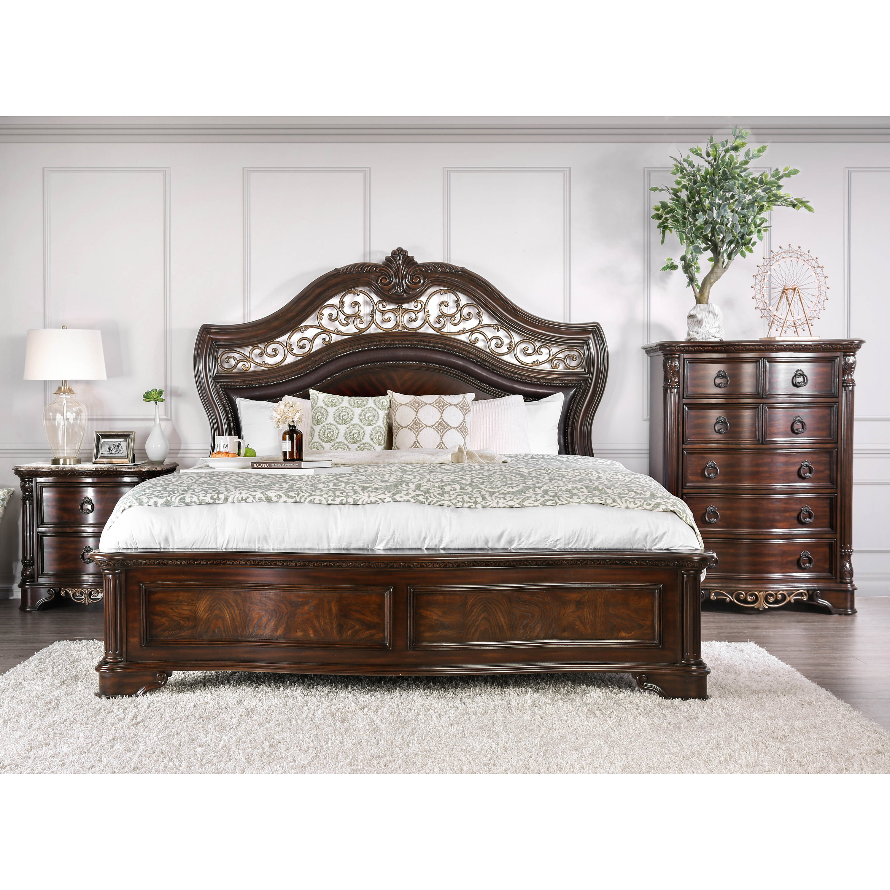 Furniture Of America Davidson Wood, California King Wood Bed Frame