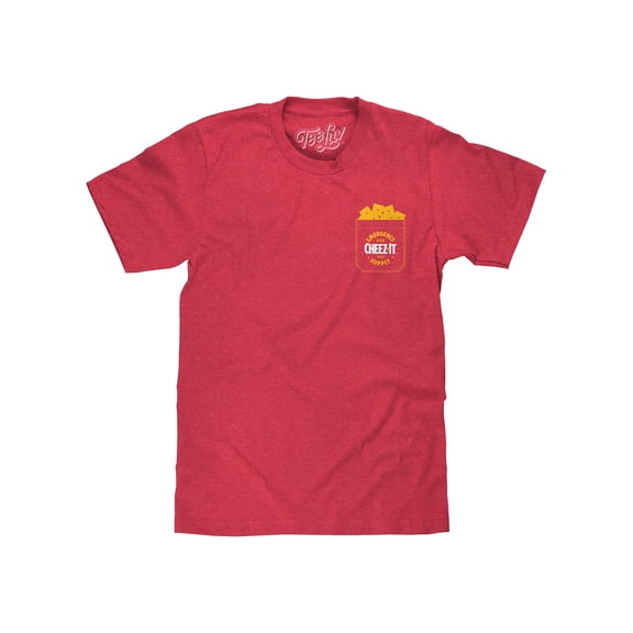 Tee Luv Cheez It The Cheezier The Better Front and Back Snack Logo Shirt (Men's) (L)