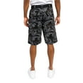 thumbnail image 2 of G-Style USA Men's Relaxed Fit Belted Camo Cargo Shorts - Floral Black - 48, 2 of 6