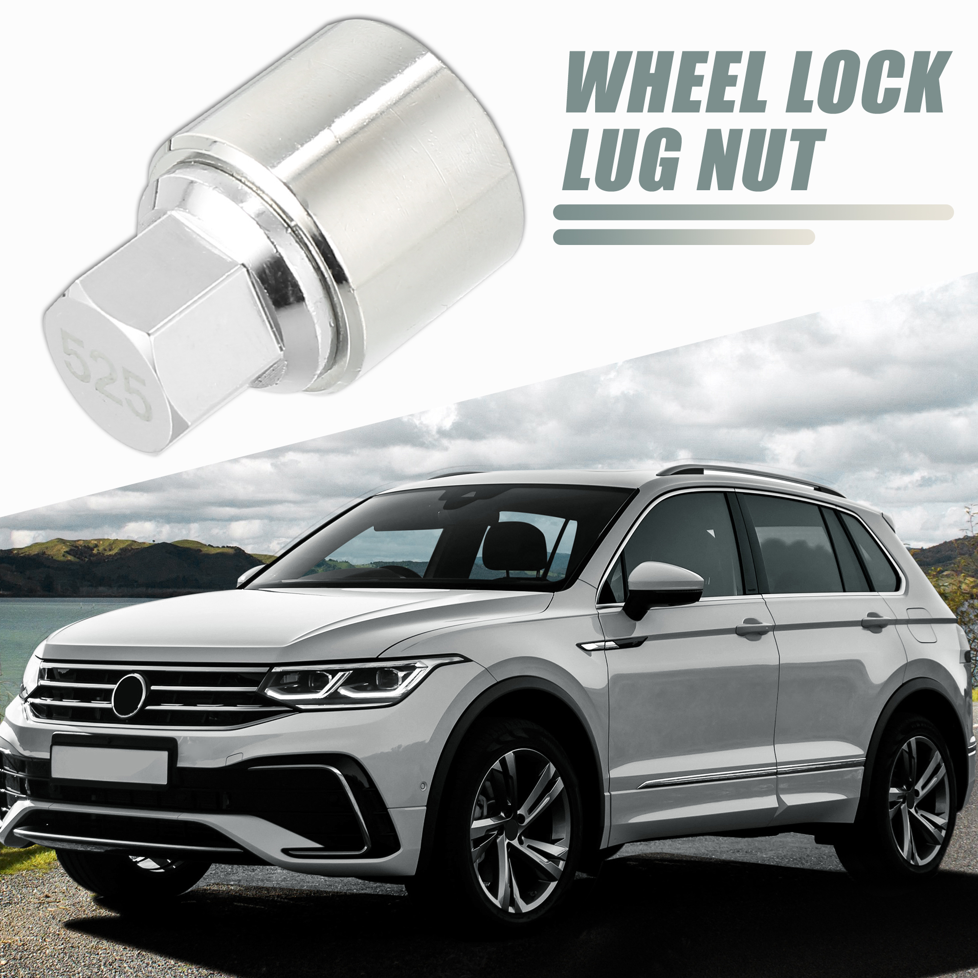 Unique Bargains Wheel Lock Lug Nut Anti Theft Socket Key for VW Touareg Phaeton