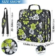 thumbnail image 2 of FORMRS Zipper Binder with Shoulder Strap 2-inch Ring 500 Sheet Capacity File Bag, White Flower Pattern, 2 of 5