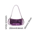 thumbnail image 3 of Bolso Bandolera Elegante para Mujer PU Axilas Viajes Al Aire Libre () Morado, 3 of 3