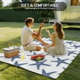 thumbnail image 5 of Fsddascl Navy Blue Beach Starfish Outdoor Rug for Patio/Deck, Non-Slip Large Area Rug 4 x 6 Ft, Summer Ocean Nautical Coastal Indoor Outdoor Rugs Washable Area Rugs, Reversible Camping Rug Carpet, 5 of 5