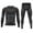 Black-1, variant on 2 Set Men's Thermal Underwear Long Johns with Lined, Thermals for Men Base Layer Cold Weather Top Bottom