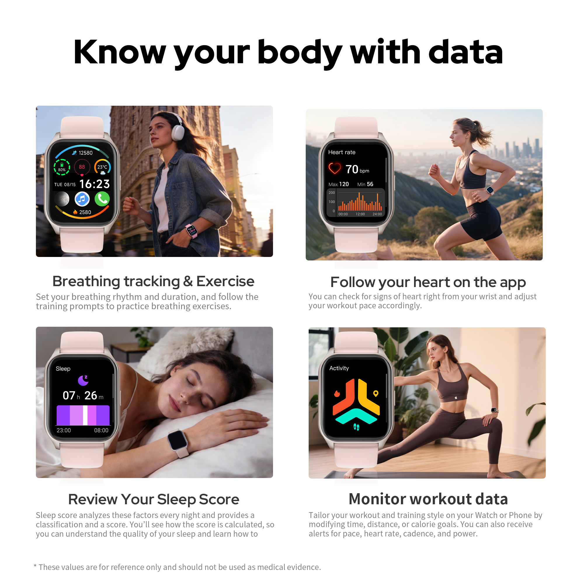 TRIGIZ Smart Watch 1.83" Fitness Tracker Pink photo 7