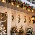 thumbnail image 6 of Christmas Bells Hanging Decor Vintage Metal with Rope Bow Tree Door Decor, 6 of 7