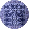 thumbnail image 1 of Ahgly Company Indoor Round Oriental Blue Traditional Area Rugs, 7' Round, 1 of 4