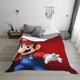 thumbnail image 3 of Lsque Mario Print Flannel Throw Blanket, Ultra-soft Blanket for Bed, Couch, Car, Hypoallergenic Anti-pilling blanket-50"x40", 3 of 8