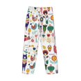 thumbnail image 5 of Balery Men'S Alpaca Flower Pants,Sleepwear Pants,Pajama Pants,Pj Bottoms Drawstring And Pockets-Small, 5 of 9