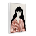 thumbnail image 2 of Stupell Industries Modern Woman in Striped Blouse White Framed Giclee Art, 20 x 30, by Omar Escalante, 2 of 8