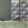 thumbnail image 5 of Ambesonne Floral Peel & Stick Wallpaper for Home, Aquarelle Paint Pansies Art, 13"x36", Pink Yellow and Petrol Blue, 5 of 5