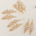 thumbnail image 6 of Miallo 8 Pcs Gold Rhinestone Hair Clips Set, Vintage Flower & Butterfly Bobby Pins for Women, Decorative Crystal Hair Slides for Bangs, 6 of 7
