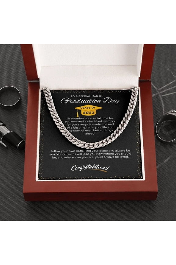 Happy Graduation Graduation Class 2023 Cuban Chain To my Speacial Man on Graduation Day 2023