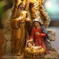thumbnail image 2 of Zayton Nativity Set 9'' Holy Family Figurine Holiday Decoration Christmas Gift Multi-color Traditional with LED, 2 of 4