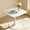 White, variant on Black Modern Square Small Dining Table,Tulip Square Coffee Table with Metal Pedestal, Suitable for Small Spaces, Apartments, Cafés