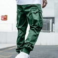 thumbnail image 7 of Stamzod Cargo Pants for Men Work Solid Color Multi-Pocket Bunched Feet Causal Jogger Pants Drawstring Waist Baggy Sweatpants Men, 7 of 7