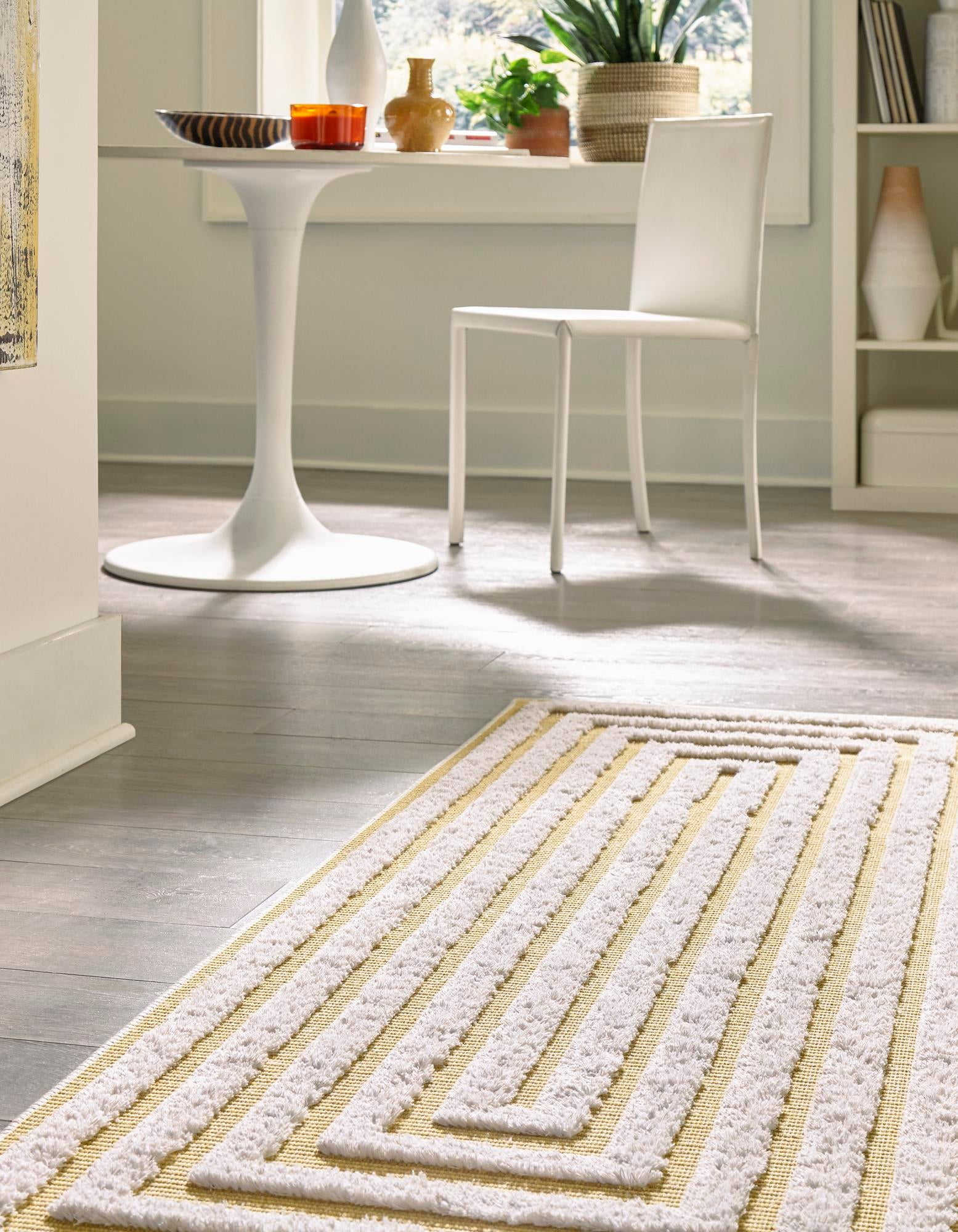 Sabrina Soto Casa Collection Area Rug - Toluca (2' 7" x 12' Runner Yellow/Ivory)