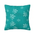 thumbnail image 1 of ZICANCN Cyan Spring Flowers Decorative Throw Pillow Covers, Bed Couch Sofa Decorative Knit Pillow Covers for Living Room Farmhouse 18"x18", 1 of 8
