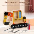thumbnail image 4 of Montessori Toy Screwdriver Set Wooden Screwdriver Board Kids Toys Fun Excavator Busy Screwdriver Set Learning Basic Skil, 4 of 6
