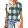 thumbnail image 4 of ATENAR Shirts for Women Soft Lightweight Womens Shirts Loose Tee Green 2XL, 4 of 6