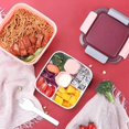 thumbnail image 4 of xianlin-3 Set Salad Container for Lunch, Salad Bowl with Lid, Bento Lunch Box 3-Compartment Salad Dressing Containers to Go Food Container, Built in Reusable Spoon, BPA-Free, Microwave Safe, 4 of 4
