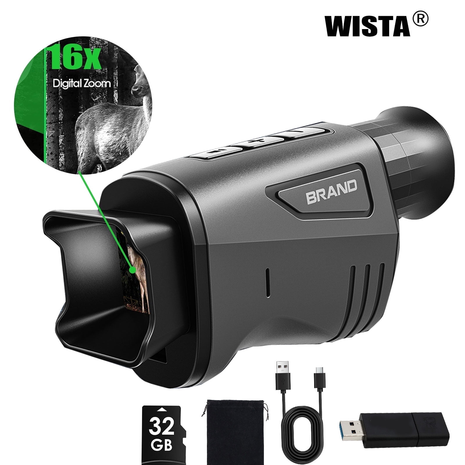 Under $1000 IRIS 8X Infrared Night Vision Monocular With 8X Zoom