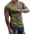 thumbnail image 3 of Gubotare Hawaiian Shirt For Men Mens Big Tall Shirts – Longer Length Stretch T-Shirt for Casual Wear,Army Green XL, 3 of 5