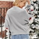 thumbnail image 4 of Suéteres Navideños Para Mujer Tops de Manga Larga Con Cuello Redondo Y Estampado de Papá Noel Odeerbi  ODB197744, 4 of 5