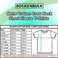 thumbnail image 6 of SOCKS'NBULK 36 Pack Mens Cotton Crew Neck Short Sleeve Casual T-Shirts Black Color Lightweight Bulk Pack (Black, 3X-Large), 6 of 6