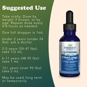 Ridgecrest Herbals ClearLungs Liquid Herbal Wellness Supplement, Orange Flavor Alcohol Free for Adults and Kids, Natural Lung Formula (2 fl oz, 29 Servings)