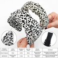 thumbnail image 2 of QIANXUAN Diademas anudadas con estampado de guepardo para mujer Diadema de tela de leopardo para mujer Diadema con nudo superior para mujer Cintas para el cabello con lazo de tela 4 piezas Vhermosa CW-CC350, 2 of 6