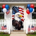 thumbnail image 6 of Luxcidy Independence Day Door Cover, 72.8x35.4in Patriotic Door Banner, Porch Decoration, Outdoor Indoor Party Decor for Home, Festive Entryway (B), 6 of 6