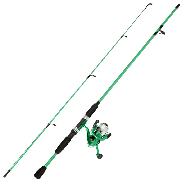 Fishing Rod and Reel Combo Spinning Reel Fishing Gear for Bass and Trout  Fishing Great for Kids Green - Swarm Series by Wakeman