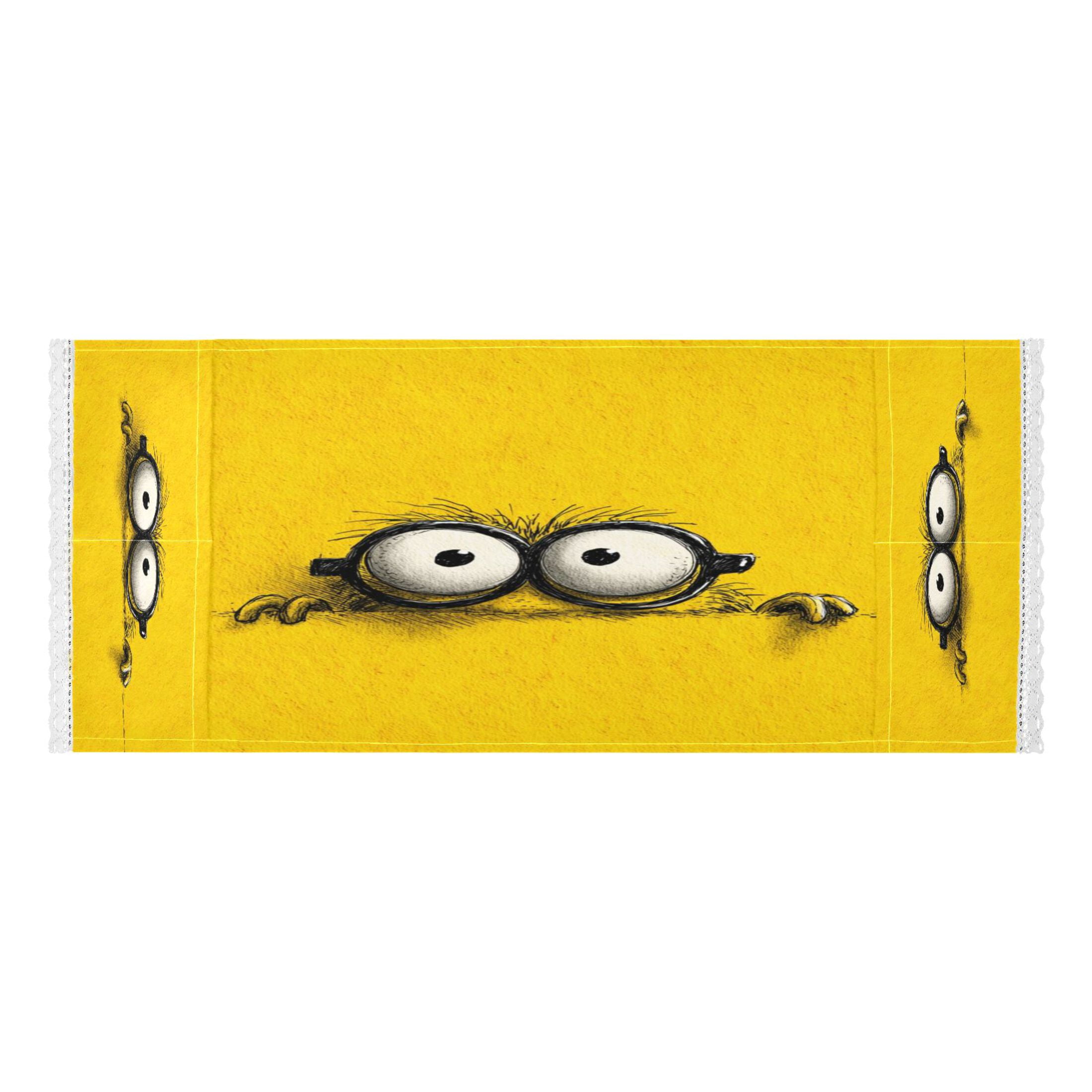Washing Machine Cover 51.2x22in, Durable Polyester Dust Cover with Lace Trim and Side Pocket for Appliances Cartoon